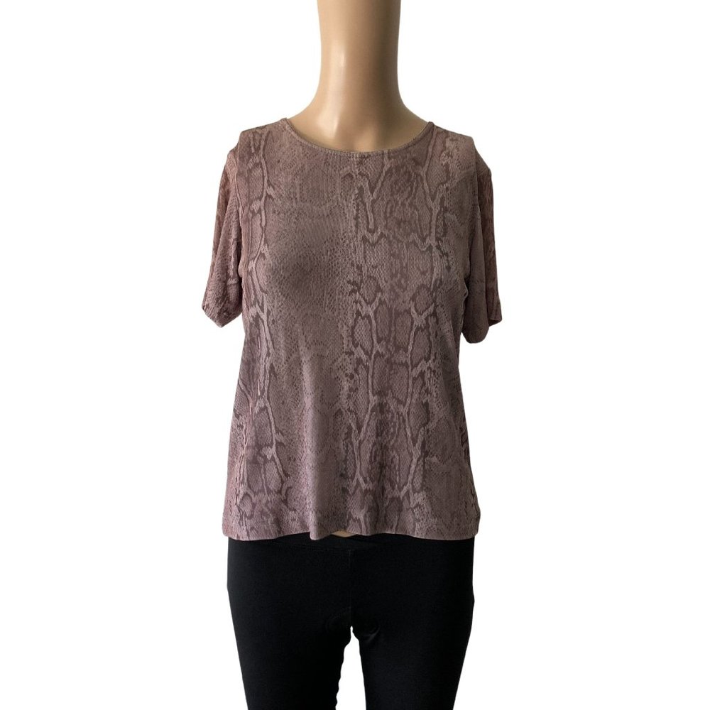 Vintage Clio Petites Snake Print Size PM Shirt